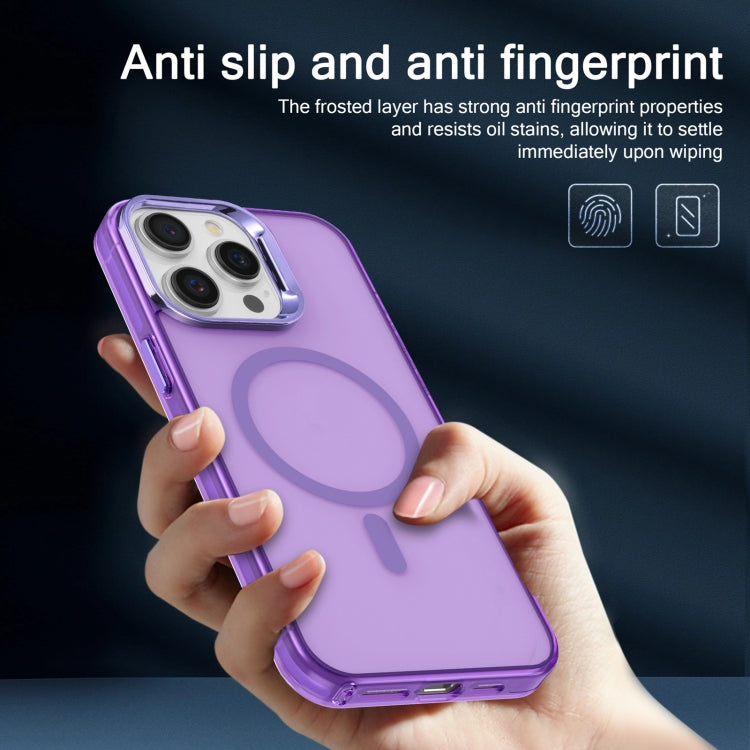 For iPhone 15 Plus Electroplated IMD Magsafe PC Hybrid TPU Phone Case(Purple) - iPhone 15 Plus Cases by PMC Jewellery | Online Shopping South Africa | PMC Jewellery