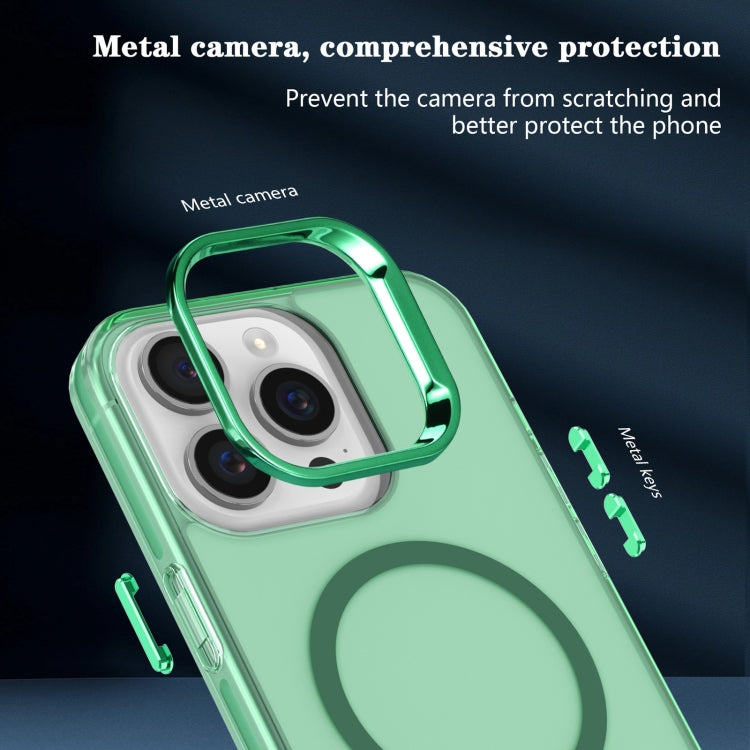 For iPhone 14 Electroplated IMD Magsafe PC Hybrid TPU Phone Case(Green) - iPhone 14 Cases by PMC Jewellery | Online Shopping South Africa | PMC Jewellery