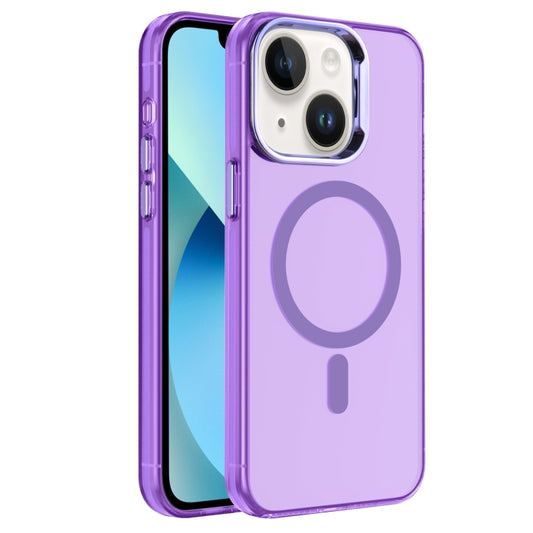 For iPhone 13 Electroplated IMD Magsafe PC Hybrid TPU Phone Case(Purple) - iPhone 13 Cases by PMC Jewellery | Online Shopping South Africa | PMC Jewellery