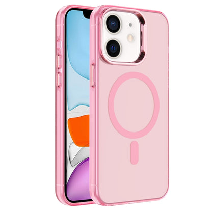 For iPhone 11 Electroplated IMD Magsafe PC Hybrid TPU Phone Case(Pink) - iPhone 11 Cases by PMC Jewellery | Online Shopping South Africa | PMC Jewellery