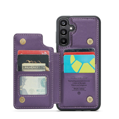 For Samsung Galaxy A15 CaseMe C22 Litchi Texture RFID Anti-theft Leather Phone Case(Purple) - Galaxy Phone Cases by CaseMe | Online Shopping South Africa | PMC Jewellery | Buy Now Pay Later Mobicred