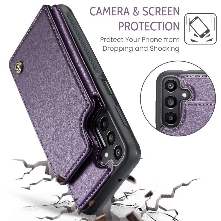 For Samsung Galaxy A15 CaseMe C22 Litchi Texture RFID Anti-theft Leather Phone Case(Purple) - Galaxy Phone Cases by CaseMe | Online Shopping South Africa | PMC Jewellery | Buy Now Pay Later Mobicred