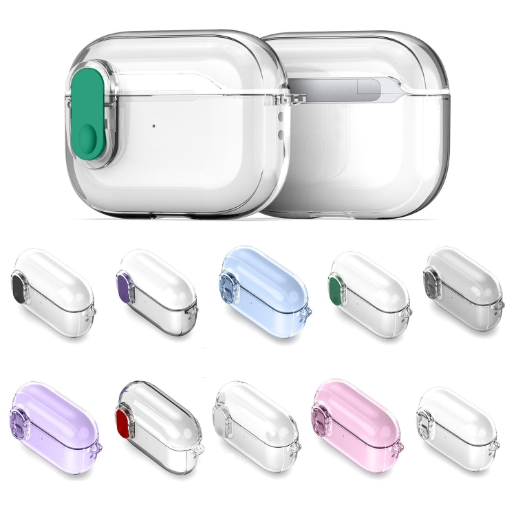 For AirPods Pro DUX DUCIS PECL Series Split Transparent Earphone Case with Hook(Grey) - For AirPods Pro by DUX DUCIS | Online Shopping South Africa | PMC Jewellery | Buy Now Pay Later Mobicred