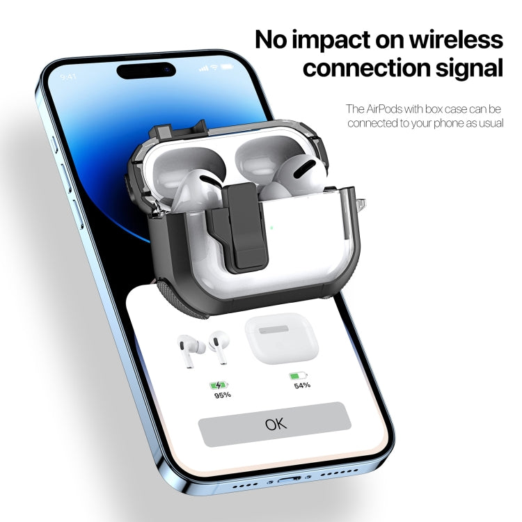 For AirPods 3 DUX DUCIS PECN Series Split Two-color Transparent Earphone Case with Hook(White) - For AirPods 3 by DUX DUCIS | Online Shopping South Africa | PMC Jewellery | Buy Now Pay Later Mobicred