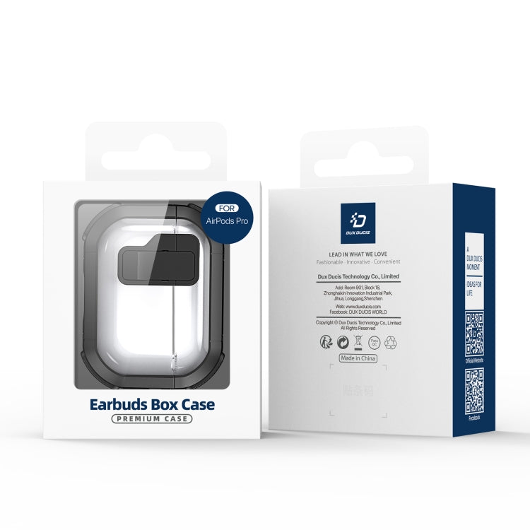 For AirPods 3 DUX DUCIS PECN Series Split Two-color Transparent Earphone Case with Hook(White) - For AirPods 3 by DUX DUCIS | Online Shopping South Africa | PMC Jewellery | Buy Now Pay Later Mobicred