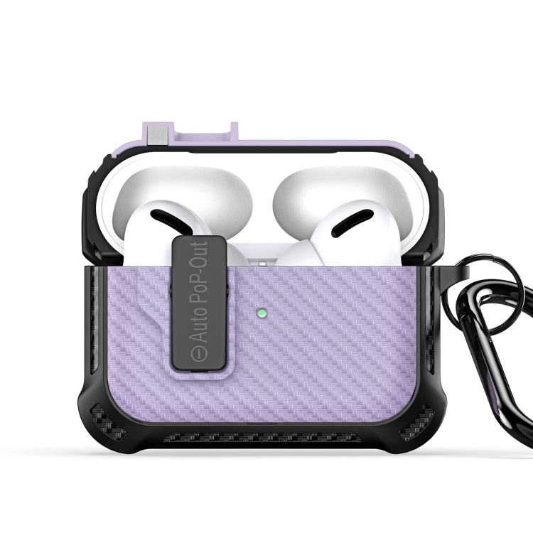 For AirPods Pro DUX DUCIS PECI Series Earbuds Box Protective Case(Purple) - For AirPods Pro by DUX DUCIS | Online Shopping South Africa | PMC Jewellery | Buy Now Pay Later Mobicred