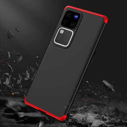 For vivo V30 /V30 Pro 5G GKK Three Stage Splicing Full Coverage PC Phone Case(Black Red) - vivo Cases by GKK | Online Shopping South Africa | PMC Jewellery | Buy Now Pay Later Mobicred