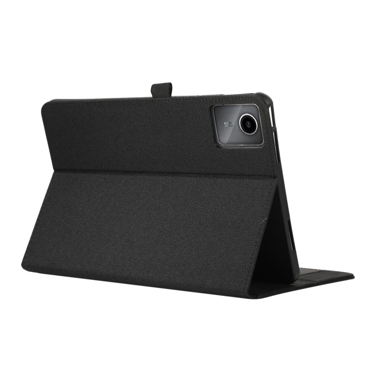 For Lenovo Tab M11 / Xiaoxin Pad 11 2024 Fabric Texture Horizontal Flip Leather Tablet Case(Black) - free shipping - PMC Jewellery - Order now!