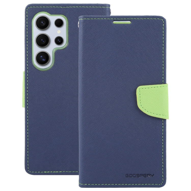 For Samsung Galaxy S24 Ultra 5G GOOSPERY FANCY DIARY Cross Texture Leather Phone Case(Navy Blue) - Galaxy S24 Ultra 5G Cases by GOOSPERY | Online Shopping South Africa | PMC Jewellery | Buy Now Pay Later Mobicred