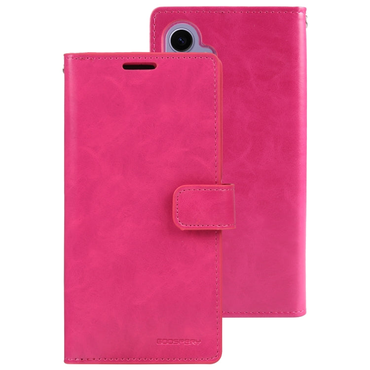 For Samsung Galaxy S24+ 5G GOOSPERY MANSOOR DIARY 9 Card Slots Leather Phone Case(Rose Red) - Galaxy S24+ 5G Cases by GOOSPERY | Online Shopping South Africa | PMC Jewellery | Buy Now Pay Later Mobicred