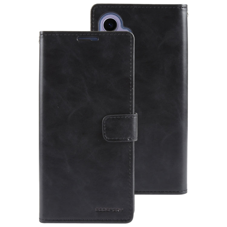 For Samsung Galaxy S24 5G GOOSPERY MANSOOR DIARY 9 Card Slots Leather Phone Case(Black) - Galaxy S24 5G Cases by GOOSPERY | Online Shopping South Africa | PMC Jewellery | Buy Now Pay Later Mobicred