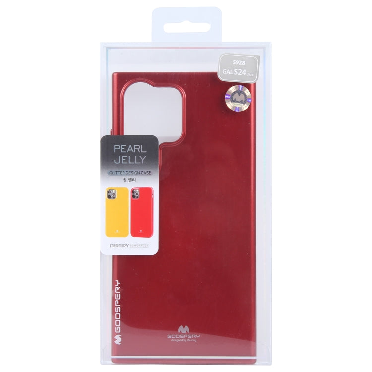 For Samsung Galaxy S24 Ultra 5G GOOSPERY PEARL JELLY Shockproof TPU Phone Case(Red) - Galaxy S24 Ultra 5G Cases by GOOSPERY | Online Shopping South Africa | PMC Jewellery