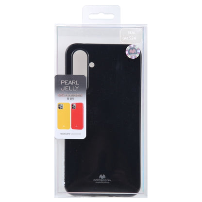 For Samsung Galaxy S24 5G GOOSPERY PEARL JELLY Shockproof TPU Phone Case(Black) - Galaxy S24 5G Cases by GOOSPERY | Online Shopping South Africa | PMC Jewellery | Buy Now Pay Later Mobicred