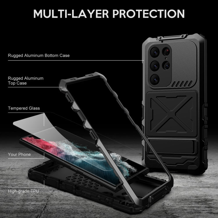 For Samsung Galaxy S24 Ultra 5G R-JUST Life Waterproof Dustproof Shockproof Phone Case(Black) - Galaxy S24 Ultra 5G Cases by R-JUST | Online Shopping South Africa | PMC Jewellery | Buy Now Pay Later Mobicred