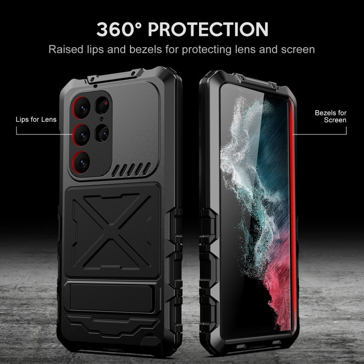 For Samsung Galaxy S24 Ultra 5G R-JUST Life Waterproof Dustproof Shockproof Phone Case(Black) - Galaxy S24 Ultra 5G Cases by R-JUST | Online Shopping South Africa | PMC Jewellery | Buy Now Pay Later Mobicred