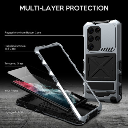 For Samsung Galaxy S24 Ultra 5G R-JUST Life Waterproof Dustproof Shockproof Phone Case(Silver) - Galaxy S24 Ultra 5G Cases by R-JUST | Online Shopping South Africa | PMC Jewellery | Buy Now Pay Later Mobicred