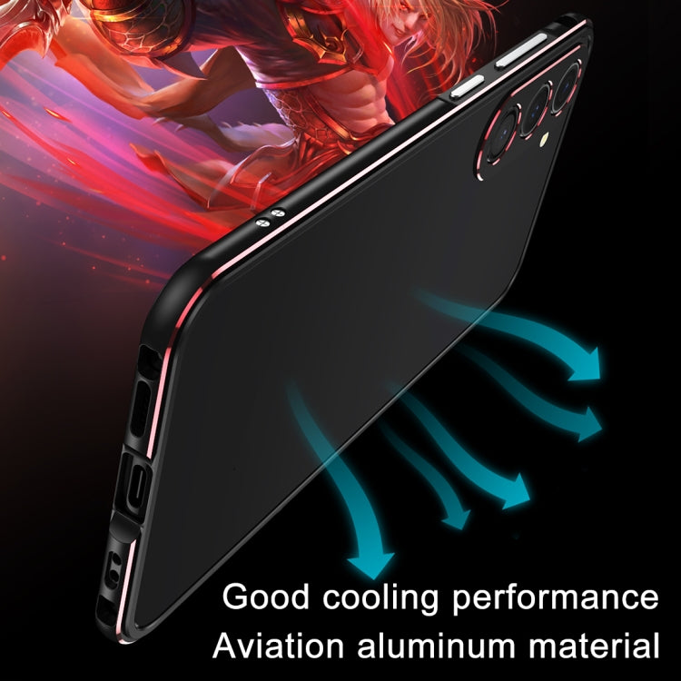 For Samsung Galaxy S23 FE 5G Aurora Series Lens Protector + Metal Frame Phone Case(Black Silver) - Galaxy S23 FE 5G Cases by PMC TechLife | Online Shopping South Africa | PMC TechLife