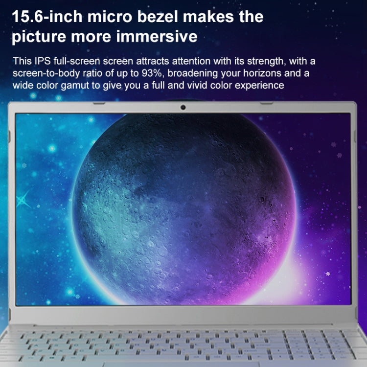 V8 15.6 inch Ultrathin Laptop, 16GB+128GB, Windows 10 Intel Jasper Lake N5095 Quad Core(Silver) - Others by PMC Jewellery | Online Shopping South Africa | PMC Jewellery