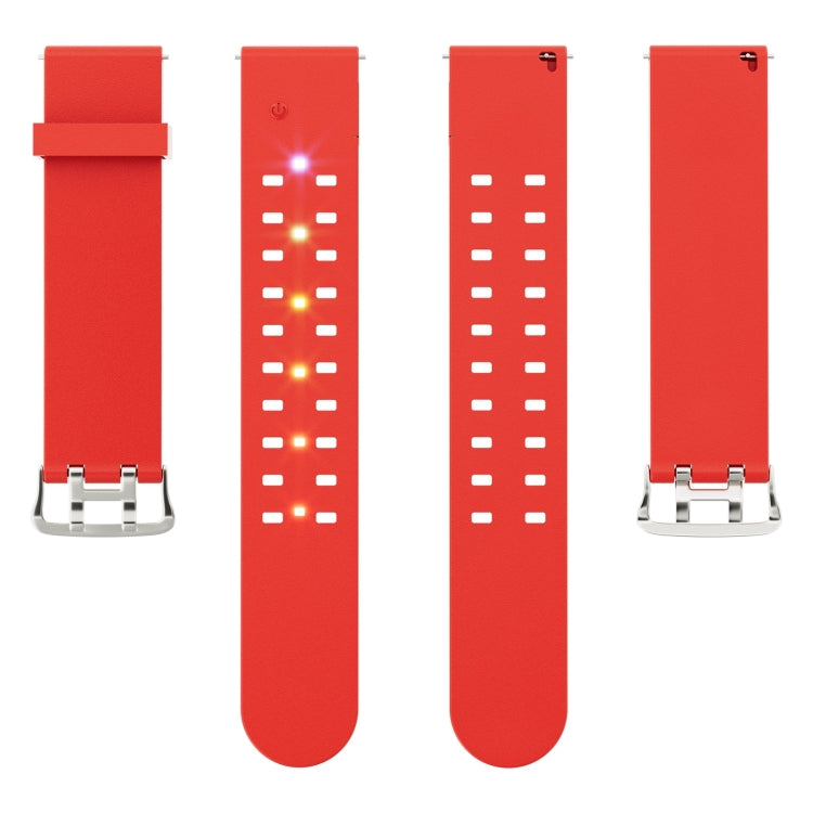 For Apple Watch Series 8 45mm Luminous Colorful Light Silicone Watch Band(Red) - Watch Bands by PMC Jewellery | Online Shopping South Africa | PMC Jewellery