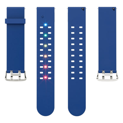 For Apple Watch SE 2022 40mm Luminous Colorful Light Silicone Watch Band(Blue) - Watch Bands by PMC Jewellery | Online Shopping South Africa | PMC Jewellery