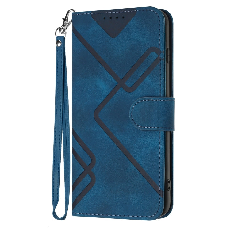For Tecno Spark Go 2024 Line Pattern Skin Feel Leather Phone Case(Royal Blue) - Tecno Cases by PMC Jewellery | Online Shopping South Africa | PMC Jewellery | Buy Now Pay Later Mobicred