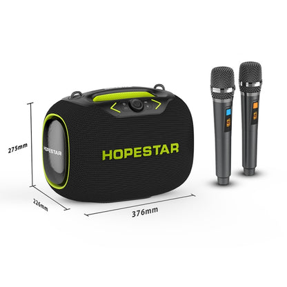 HOPESTAR Party Box 120W Karaoke Bluetooth Speaker with 2 Microphones(Grey) - Desktop Speaker by HOPESTAR | Online Shopping South Africa | PMC Jewellery | Buy Now Pay Later Mobicred