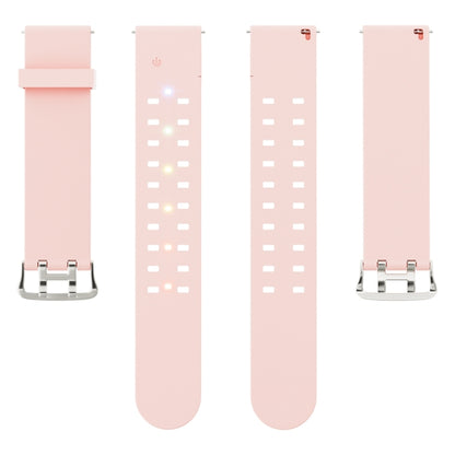 22mm Luminous Colorful Light Silicone Watch Band(Pink) - 22mm Bands by PMC Jewellery | Online Shopping South Africa | PMC Jewellery