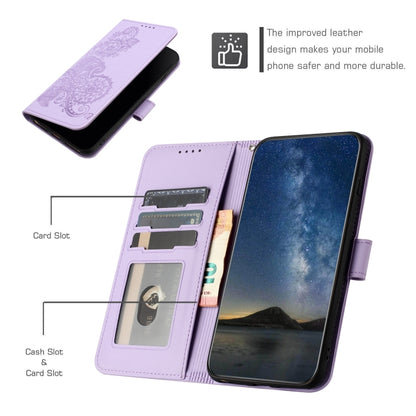 For Tecno Spark Go 2024 Datura Flower Embossed Flip Leather Phone Case(Purple) - Tecno Cases by PMC Jewellery | Online Shopping South Africa | PMC Jewellery | Buy Now Pay Later Mobicred