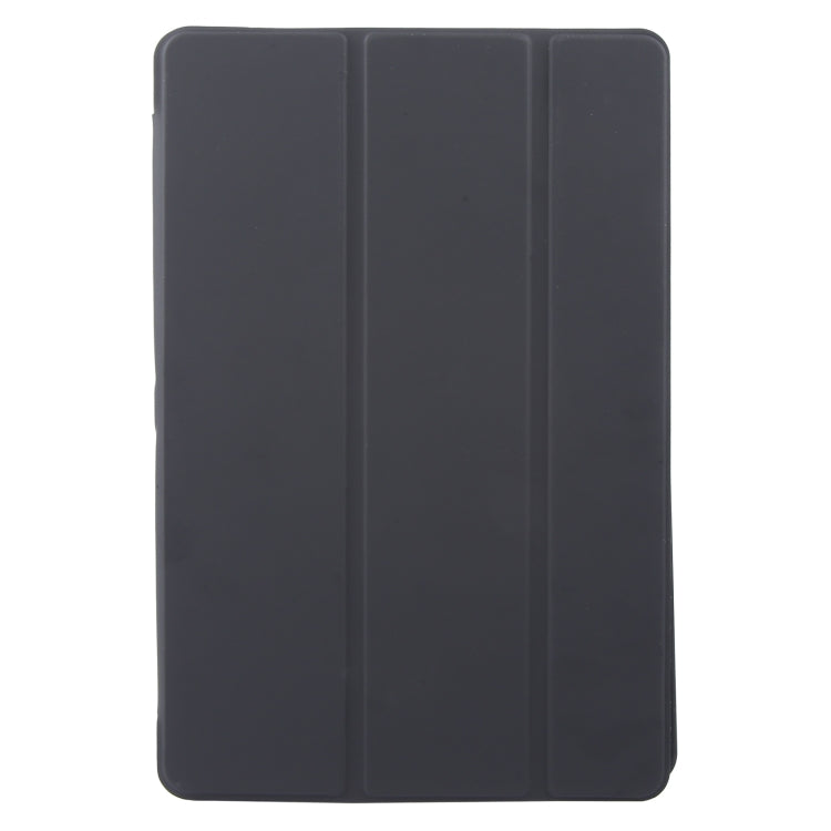 For Lenovo Tab M11/ Xiaoxin Pad 11 2024 Tri-fold Silicone Leather Tablet Case(Black) - Lenovo by PMC Jewellery | Online Shopping South Africa | PMC Jewellery | Buy Now Pay Later Mobicred