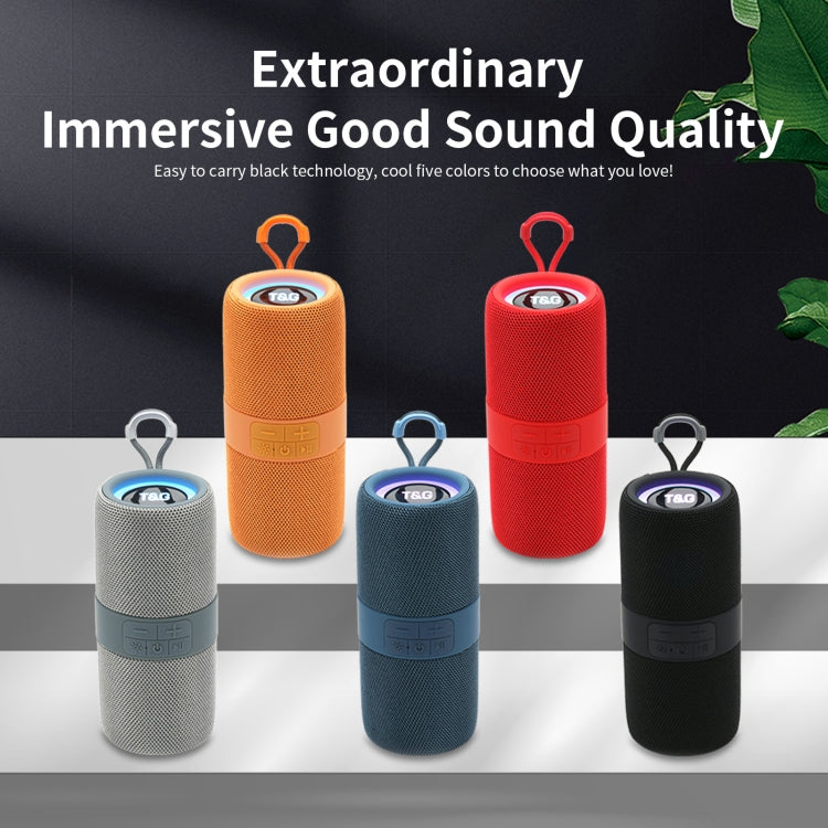 T&G TG-671 Portable Wireless 3D Stereo Subwoofer Speaker with FM/USB/LED(Orange) - Desktop Speaker by T&G | Online Shopping South Africa | PMC Jewellery | Buy Now Pay Later Mobicred