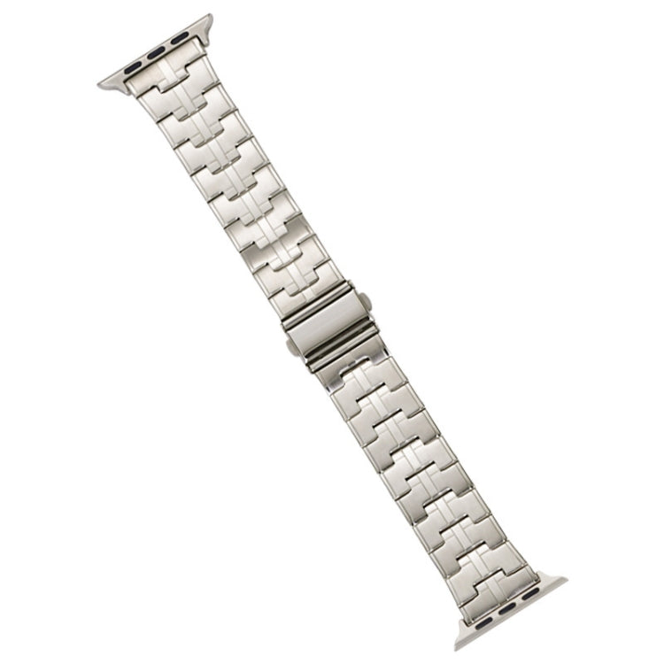 For Apple Watch Series 6 44mm Stainless Steel Watch Band(Starlight) - Watch Bands by PMC TechLife | Online Shopping South Africa | PMC TechLife