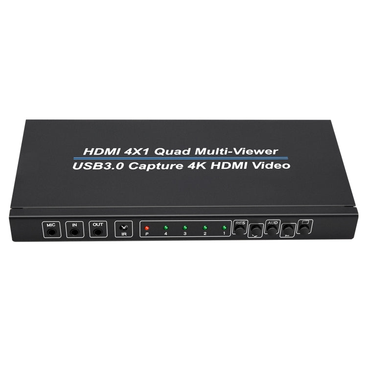 NK-941S 4K HDMI 4x1 Screen Splitter + USB3.0 Video Capture All In One Machine(Black) - Video Capture Solutions by PMC Jewellery | Online Shopping South Africa | PMC Jewellery | Buy Now Pay Later Mobicred