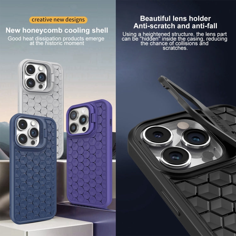 For iPhone 13 Honeycomb Radiating Lens Holder Magsafe Phone Case(Purple) - iPhone 13 Cases by PMC Jewellery | Online Shopping South Africa | PMC Jewellery