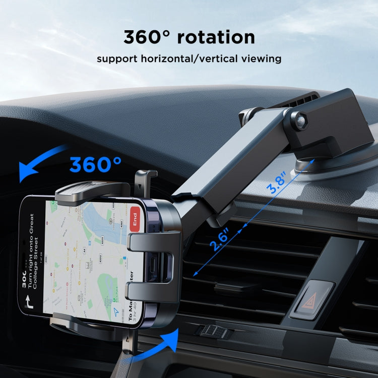 JOYROOM JR-OK6 Mechanical Car Phone Mount(Black) - Universal Car Holders by JOYROOM | Online Shopping South Africa | PMC TechLife | Buy Now Pay Later Mobicred