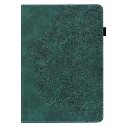 For Lenovo Tab M11 / Xiaoxin Pad 11 2024 Peacock Embossed Pattern Leather Tablet Case(Green) - Lenovo by PMC Jewellery | Online Shopping South Africa | PMC Jewellery | Buy Now Pay Later Mobicred