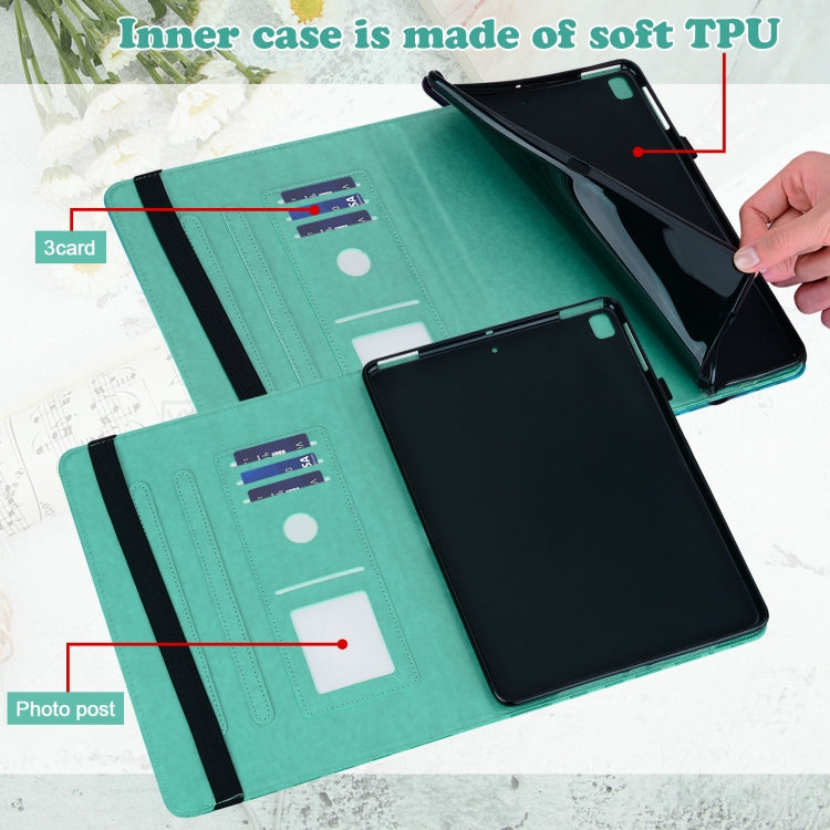 For Lenovo Tab M11 / Xiaoxin Pad 11 2024 Tree & Deer Embossed Leather Tablet Case(Green) - Lenovo by PMC Jewellery | Online Shopping South Africa | PMC Jewellery | Buy Now Pay Later Mobicred