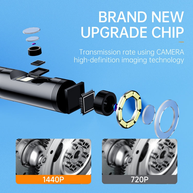 AN112 8mm Double Lenses HD Industry Endoscope Type-C + Micro USB + 8 Pin Connection, Length:10m Soft Tube -  by PMC Jewellery | Online Shopping South Africa | PMC Jewellery | Buy Now Pay Later Mobicred