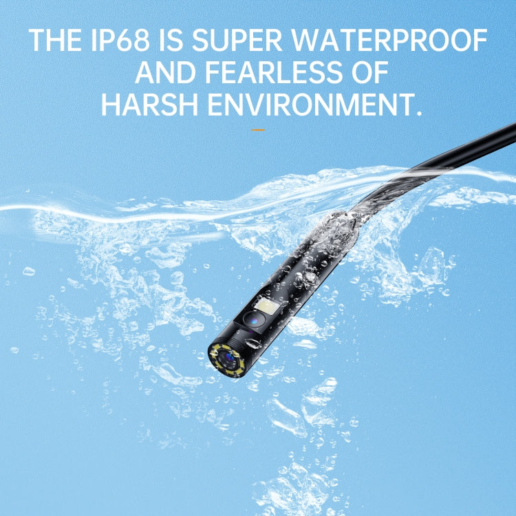 AN112 8mm Double Lenses HD Industry Endoscope Type-C + Micro USB + 8 Pin Connection, Length:5m Hard Tube -  by PMC TechLife | Online Shopping South Africa | PMC TechLife | Buy Now Pay Later Mobicred