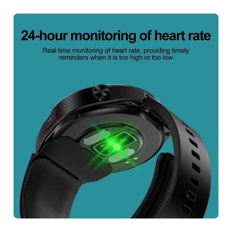 S22 Air Pump Blood Pressure Testing ECG Health Smart Watch, 1.39 inch Round Screen(Blue) - Smart Watches by PMC Jewellery | Online Shopping South Africa | PMC Jewellery