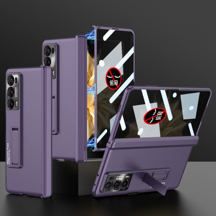 For Honor Magic V2 GKK Integrated Privacy Magnetic Folding Hinge All-inclusive Phone Case(Purple) - free shipping - PMC Jewellery - Order now!