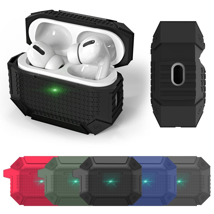 For AirPods Pro 2 Wireless Earphones Shockproof Armor Protective Case(Blue) - For AirPods Pro 2 by PMC Jewellery | Online Shopping South Africa | PMC Jewellery | Buy Now Pay Later Mobicred
