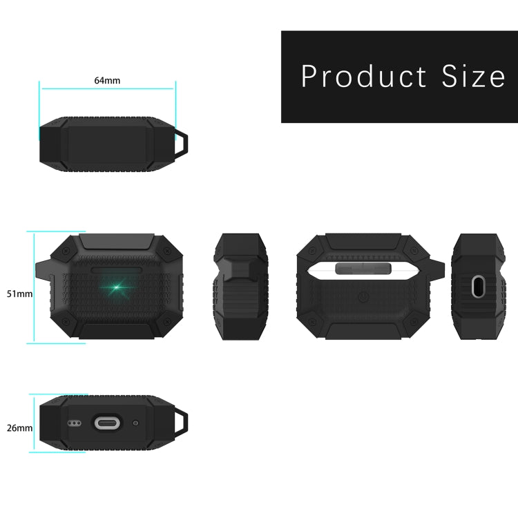 For AirPods Pro Wireless Earphones Shockproof Armor Protective Case(Dark Green) - For AirPods Pro by PMC Jewellery | Online Shopping South Africa | PMC Jewellery | Buy Now Pay Later Mobicred