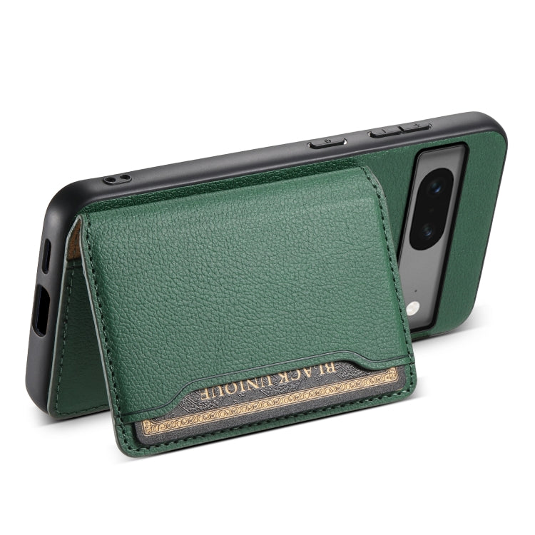 For Google Pixel 7 5G Calf Texture Card Bag Design Full Coverage Phone Case(Green) - Google Cases by PMC Jewellery | Online Shopping South Africa | PMC Jewellery | Buy Now Pay Later Mobicred