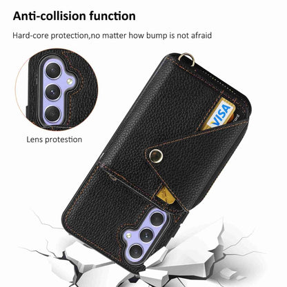 For Samsung Galaxy S24 5G Crossbody Zipper Card Bag RFID Anti-theft Phone Case(Black) - Galaxy S24 5G Cases by PMC Jewellery | Online Shopping South Africa | PMC Jewellery | Buy Now Pay Later Mobicred