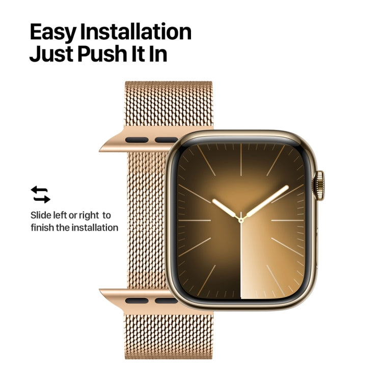 For Apple Watch SE 2023 44mm DUX DUCIS Milanese Pro Series Stainless Steel Watch Band(Gold) - Watch Bands by DUX DUCIS | Online Shopping South Africa | PMC Jewellery