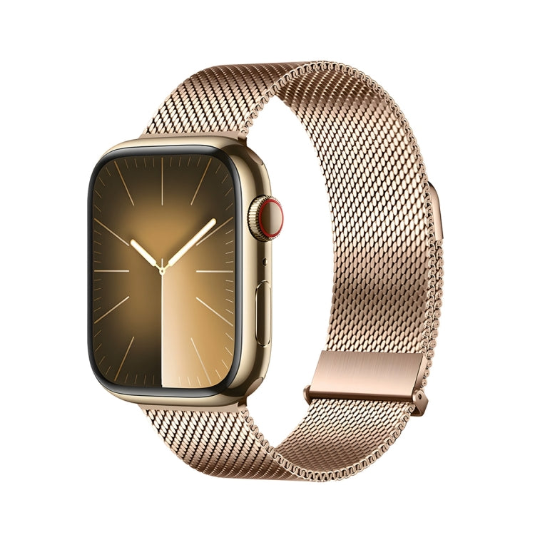 For Apple Watch Series 9 45mm DUX DUCIS Milanese Pro Series Stainless Steel Watch Band(Gold) - Watch Bands by DUX DUCIS | Online Shopping South Africa | PMC Jewellery | Buy Now Pay Later Mobicred