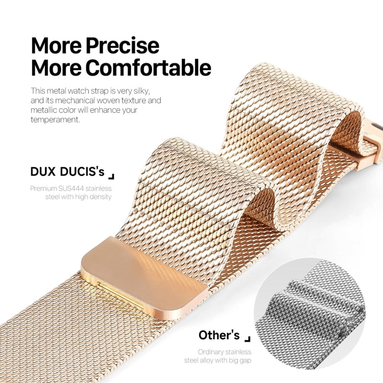 For Apple Watch Series 9 45mm DUX DUCIS Milanese Pro Series Stainless Steel Watch Band(Gold) - Watch Bands by DUX DUCIS | Online Shopping South Africa | PMC Jewellery | Buy Now Pay Later Mobicred