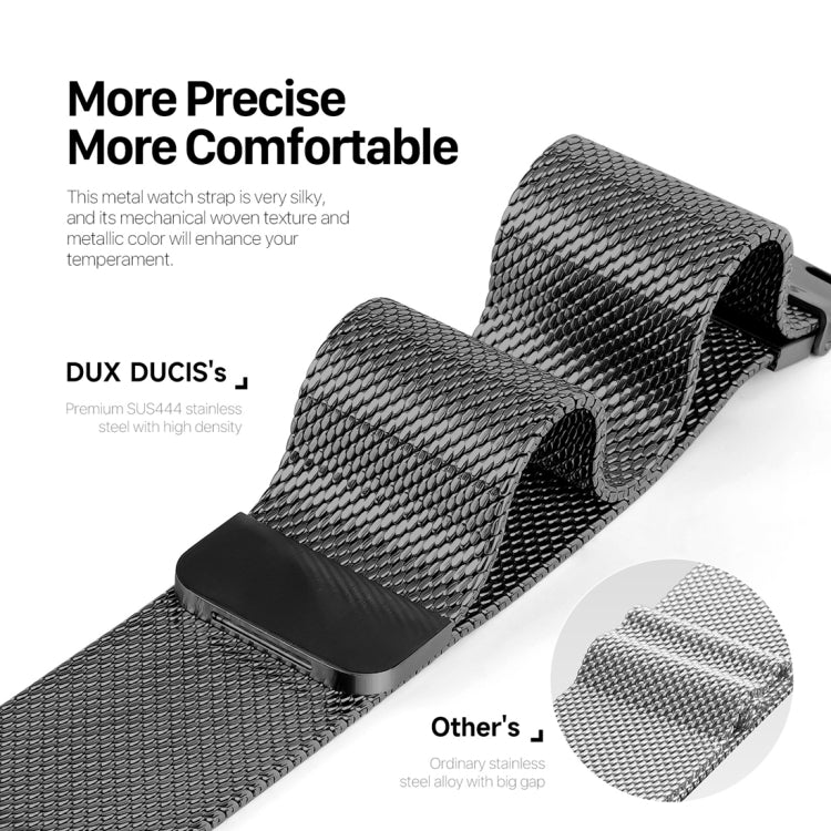 For Apple Watch Series 7 45mm DUX DUCIS Milanese Pro Series Stainless Steel Watch Band(Black) - Watch Bands by DUX DUCIS | Online Shopping South Africa | PMC Jewellery