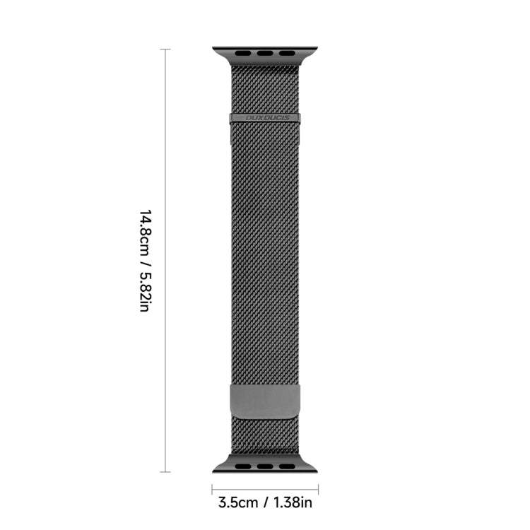 For Apple Watch SE 44mm DUX DUCIS Milanese Pro Series Stainless Steel Watch Band(Black) - Watch Bands by DUX DUCIS | Online Shopping South Africa | PMC Jewellery