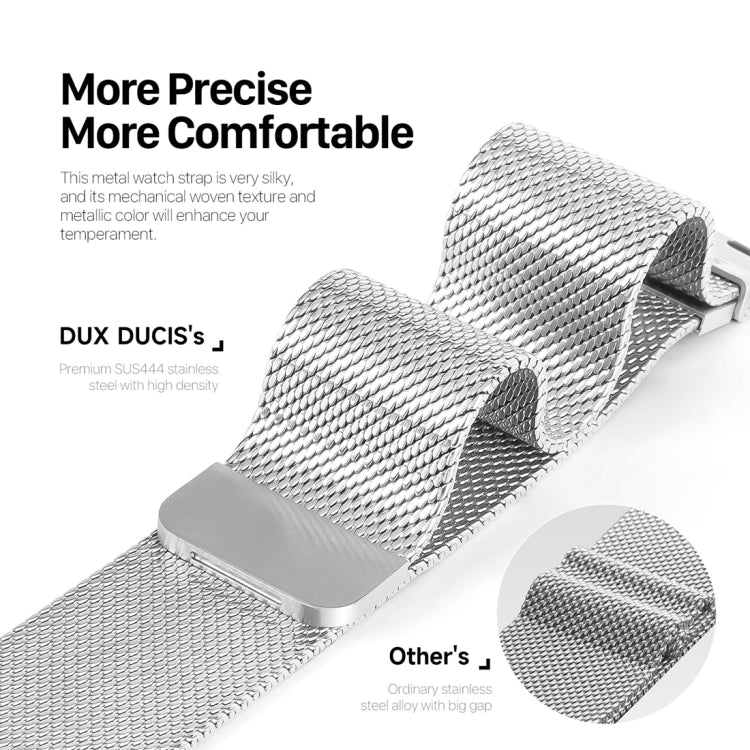 For Apple Watch SE 44mm DUX DUCIS Milanese Pro Series Stainless Steel Watch Band(Silver) - Watch Bands by DUX DUCIS | Online Shopping South Africa | PMC Jewellery